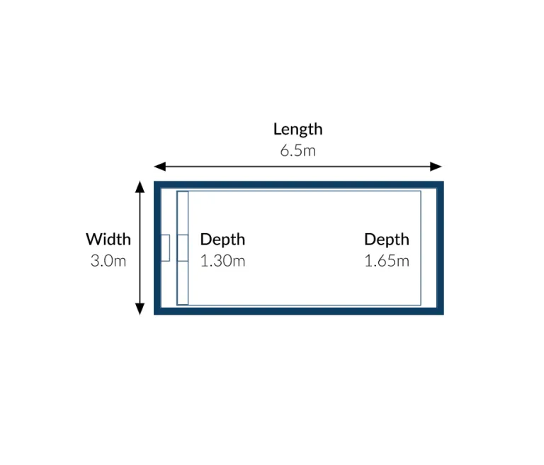 6.5x3.0m Avanti Pool Diagram